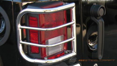 Steelcraft - Steelcraft Taillight Guards for Jeep (2007-18) Wrangler & (18) Wrangler JK 4-Door (Black, Excl. 2018 JL)