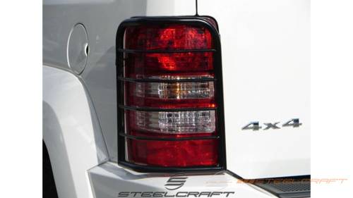 Steelcraft - Steelcraft Taillight Guards for Jeep (2008-12) Liberty (Black)