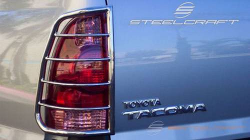 Steelcraft - Steelcraft Taillight Guards for Toyota (2005-15) Tacoma (Black)