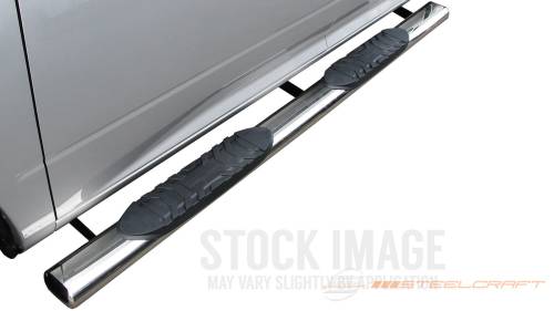 Steelcraft - Steelcraft 5" Oval Side Bars for Chevy/GMC (1999-13) Silverado/Sierra 1500, (99-14) 2500 & (01-14) 3500 Regular Cab (Black, Excl. 2014 1500)