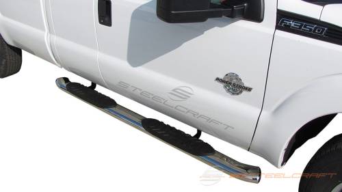 Steelcraft - Steelcraft 5" Oval Premium Side Bars for Ford (1999-16) F-250/350 & (15) F-450 SuperCab (Stainless)