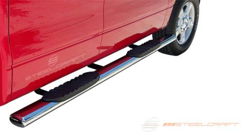 Steelcraft - Steelcraft 5" Oval Side Bars for Ford (2009-14) F-150 SuperCrew (Black)