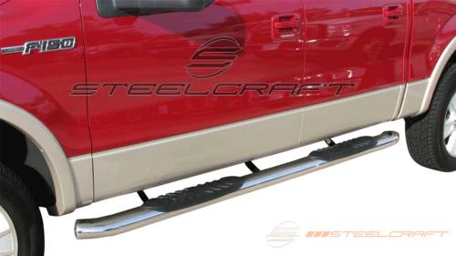 Steelcraft - Steelcraft 5" Oval Premium Side Bars for Ford (2009-14) F-150 SuperCrew (Black)