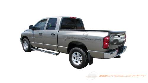 Steelcraft - Steelcraft 5" Oval Side Bars for Dodge/Ram (2002-08) 1500 & (03-09) 2500/3500 & GMC (2003-09) Sierra 2500/3500 Quad Cab (Black)