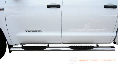 Steelcraft - Steelcraft 5" Oval Side Bars for Toyota (2007-20) Tundra CrewMax (Stainless)