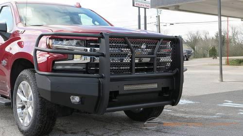 Steelcraft - Steelcraft Elevation Front Bumper for Chevy (2019-22) Silverado 1500 (Fine Textured Black, Accommodates Front Camera)