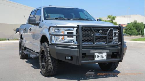 Steelcraft - Steelcraft Elevation Front Bumper for Ford (2018-20) F-150 (Fine Textured Black, Accommodates Front Camera & Adaptive Cruise Control)