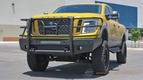 Steelcraft - Steelcraft Elevation Front Bumper for Nissan (2016-24) Titan XD (Fine Textured Black, Accommodates Front Camera)