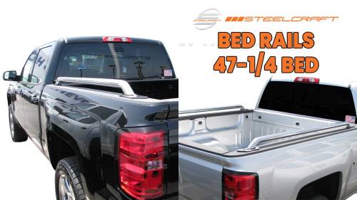 Steelcraft - Steelcraft Universal Bed Rails, 47-1/4" Drill Mount (Stainless)