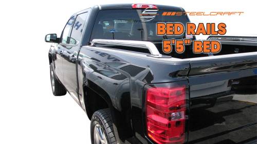 Steelcraft - Steelcraft Bed Rails for Chevy (2007-13) Silverado 1500/2500/3500 Regular Cab (Stainless)