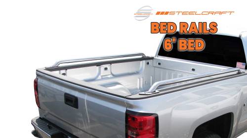 Steelcraft - Steelcraft Bed Rails for Ford (1992-11) Ranger & Toyota (2000-06) Tundra & Chevy/GMC (2015-23) Canyon & Colorado (Stainless)
