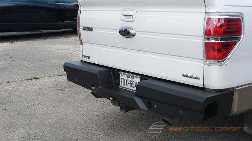 Steelcraft - Steelcraft Elevation Rear Bumper for Ford (2006-14) F-150 (Fine Textured Black)