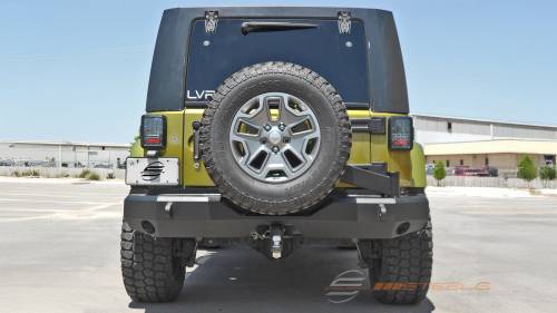Steelcraft - Steelcraft Rear Bumper for Jeep (2007-18) Wrangler & (18) Wrangler JK 4-Door (Textured Black)