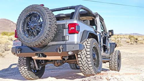 Steelcraft - Steelcraft Full Width Rear Bumper for Jeep (2018-24) Wrangler (Textured Black)