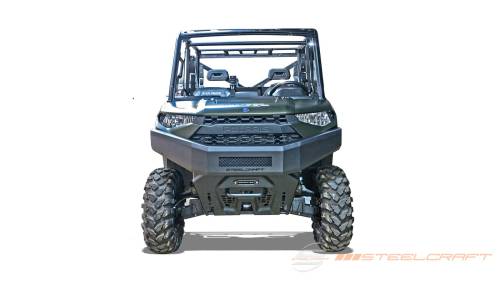Steelcraft - Steelcraft UTV Front Bumper Overlay for Polaris (2018-24) Ranger 1000 & Ranger XP 1000 (Fine Textured Black)