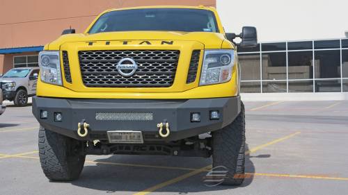 Steelcraft - Steelcraft Fortis Front Bumper for Nissan (2016-24) Titan XD (Textured Black, Excl. : 2020+ intelligent cruise control)