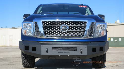 Steelcraft - Steelcraft Fortis Front Bumper for Nissan (2017-24) Titan (Textured Black, Excl. : 2020+ intelligent cruise control)