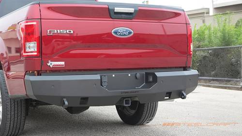Steelcraft - Steelcraft Fortis Rear Bumper for Ford (2015-24) F-150 (Textured Black)