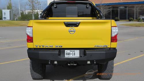 Steelcraft - Steelcraft Fortis Rear Bumper for Nissan (2016-24) Titan XD & (17-24) Titan (Textured Black)