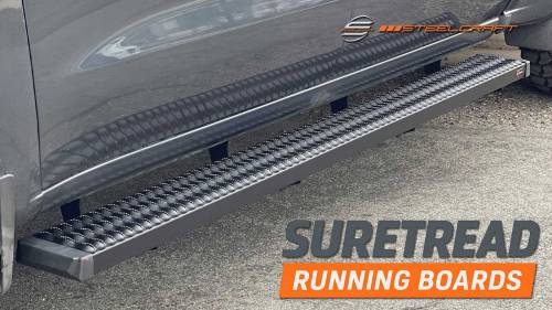 Steelcraft - Steelcraft STX800 Running Boards for Ford (1999-16) F-250/350/450/550 Regular Cab (Black)