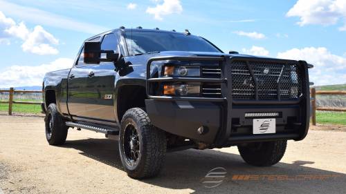 Steelcraft - Steelcraft Elevation Aluminum Front Bumper for Chevy (2015-19) Silverado 2500/3500 (Fine Textured Black)
