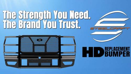 Steelcraft - Steelcraft HD Front Bumper Replacement for Chevy (2024-26) Silverado 2500/3500 (Black, With Receiver)