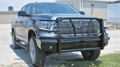 Steelcraft - Steelcraft HD Front Bumper Replacement for Toyota (2014-21) Tundra (Black, With Receiver, Accommodates Front Camera Black)