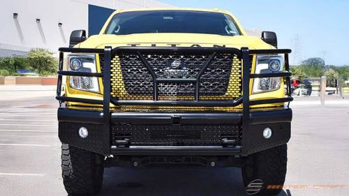 Steelcraft - Steelcraft HD Front Bumper Replacement for Nissan (2016-24) Titan XD (Black, With Receiver, Accommodates Front Camera Black)
