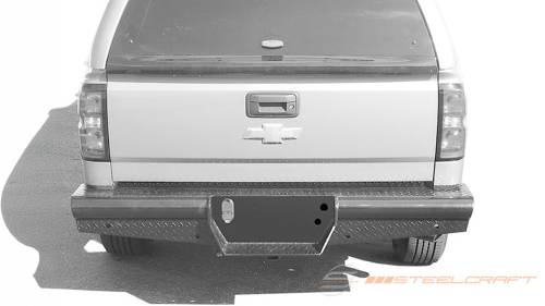 Steelcraft - Steelcraft HD Rear Bumper Replacement for Chevy/GMC (2014-19) Silverado/Sierra 1500 (Black)