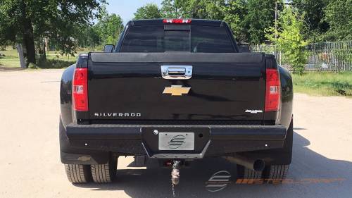 Steelcraft - Steelcraft HD Rear Bumper Replacement for Chevy/GMC (2011-19) Silverado/Sierra 2500/3500 (Black)