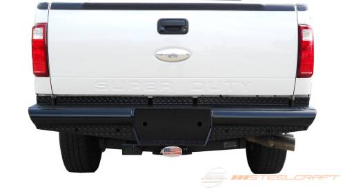 Steelcraft - Steelcraft HD Rear Bumper Replacement for Ford (1999-16) F-250/350/450/550 (Black)