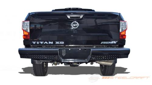 Steelcraft - Steelcraft HD Rear Bumper Replacement for Nissan (2016-24) Titan XD & (17-24) Titan (Black)