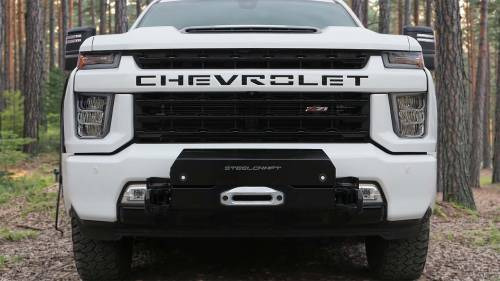 Steelcraft - Steelcraft Winch Tray for Chevy/GMC (2020-26) Silverado/Sierra 2500/3500 (Black)
