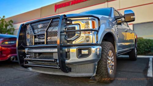 Steelcraft - Steelcraft HD Grille Guard for Ford (2017-20) F-550 & (17-22) F-250/350/450 (Black, Front Camera)