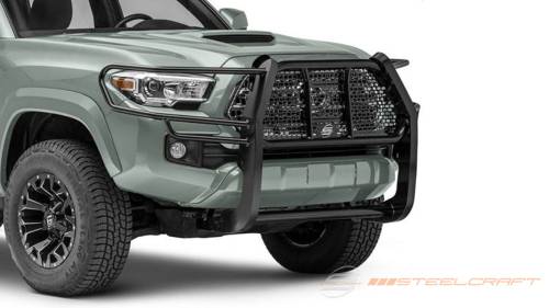 Steelcraft - Steelcraft HD Grille Guard for Toyota (2016-23) Tacoma (Black, Excl. TRD Pro with TSS)