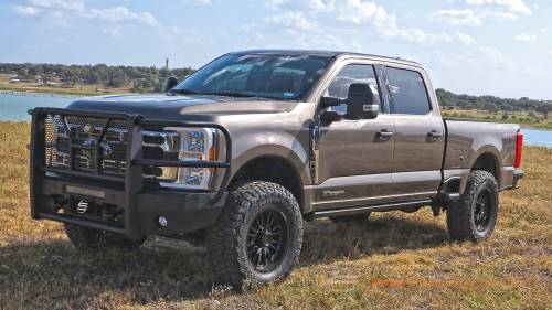 Steelcraft - Steelcraft Elevation Front Bumper for Ford (2023-26) F-250/350/450/550 (Fine Textured Black, Accommodates Front Camera & Adaptive Cruise Control)
