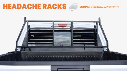 Steelcraft - Steelcraft Headache Rack for GMC (1988-23) Sierra 1500/2500/3500 & Ford (1994-23) F-150, (17-24) F-250/350 & (22-24) F-450/550 & Dodge/Ram (1997-24) 1500/2500/3500 & Toyota (2007-24) Tundra (Black)