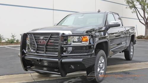 Steelcraft - Steelcraft HD Front Bumper Replacement for GMC (2015-19) Sierra 2500/3500 (Black, With Receiver)