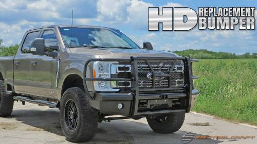 Steelcraft - Steelcraft HD Front Bumper Replacement for Ford (2023-26) F-250/350/450/550 (Black, With Receiver)