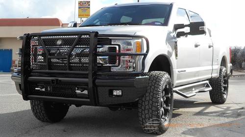 Steelcraft - Steelcraft HD Front Bumper Replacement for Ford (2017-20) F-450/550 & (17-22) F-250/350 (Black, With Receiver)