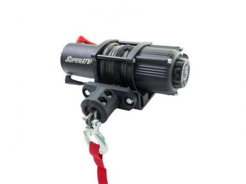 SuperATV - SuperATV 2500 Lb. UTV/ATV Winch (w/ Wireless Remote & Synthetic Rope)