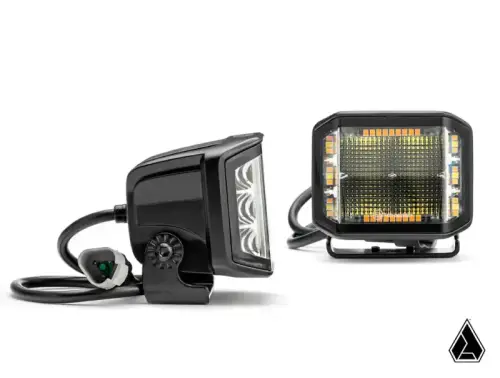 SuperATV - SuperATV Assault Industries 3" LED Pod Lights for Can-Am (2017-24) Maverick X3 / Polaris (2008-24) RZR (Amber + White Lights)