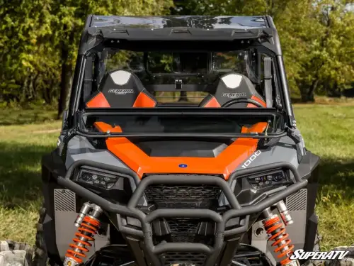 SuperATV - SuperATV Flip-Down Glass Windshield for Polaris (2016-26) General (w/ Driver's Side Wiper)