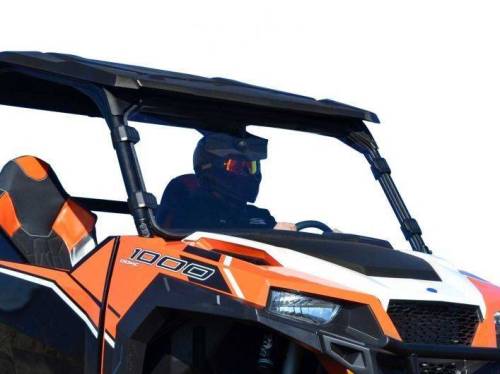 SuperATV - SuperATV Full Windshield for Polaris (2016-26) General (Standard Polycarbonate - Clear)