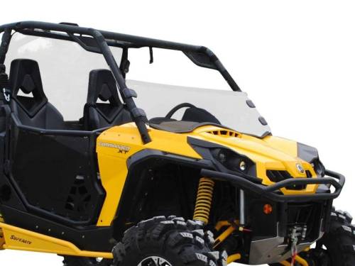 SuperATV - SuperATV Half Windshield for Can-Am (2011-20) Commander (Scratch Resistant Polycarbonate - Clear)