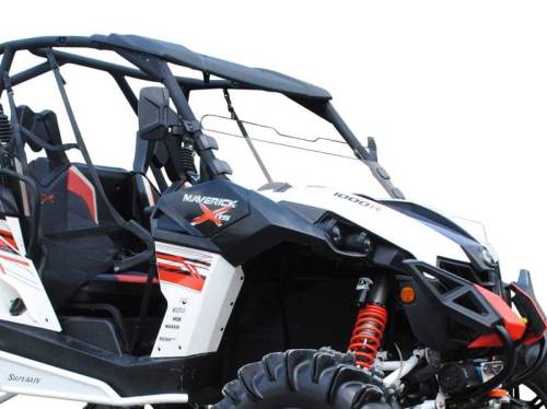 SuperATV - SuperATV Half Windshield for Can-Am (2013-18) Maverick (Scratch Resistant Polycarbonate - Clear)