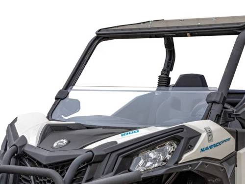 SuperATV - SuperATV Half Windshield for Can-Am (2018-26) Maverick Trail (Scratch Resistant Polycarbonate - Clear)