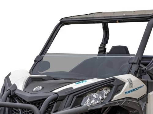 SuperATV - SuperATV Half Windshield for Can-Am (2019-26) Maverick Sport (Standard Polycarbonate - Dark Tint)
