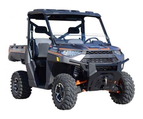 SuperATV - SuperATV Half Windshield for Polaris (2015-26) Ranger XP 1000 (Scratch Resistant Polycarbonate - Clear)