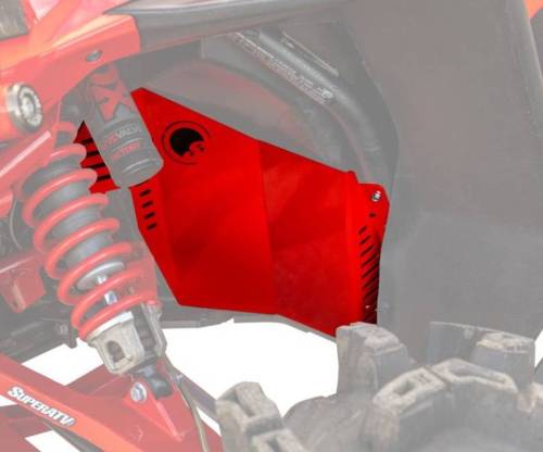 SuperATV - SuperATV Inner Fender Guards for Polaris (2018-24) RZR Turbo S (Red)